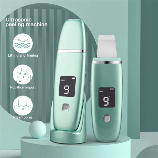 Ultrasonic Vibration Blackhead Remover Deep Cleansing Face Scrubber Pore Cleaner Lifting Machine Facial Led Peeling Shovel - Image 2